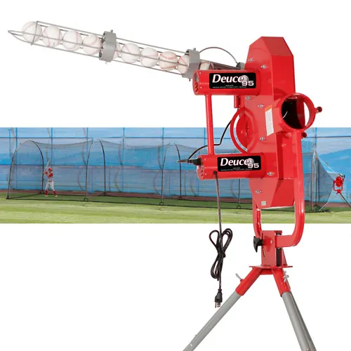 Pitching machine and batting cage combo packages